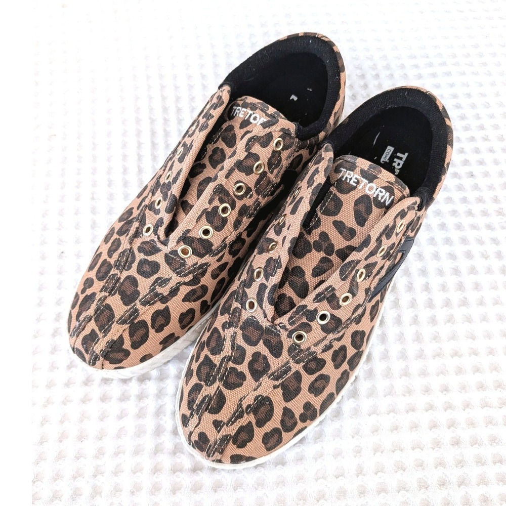 Tretorn Trenton Nylite Leopard Print Canvas Slip-On Sneakers